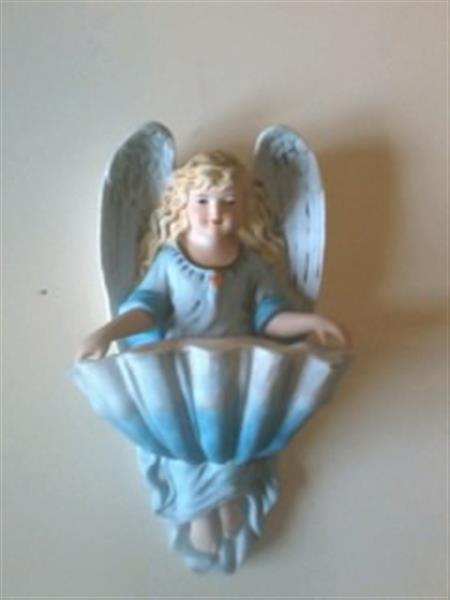 Grote foto wijwatervatje engelenfiguurtje antiek en kunst religie