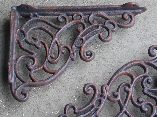 Grote foto set van twee schap dragers gietijzer wanddecoratie dieren en toebehoren hokken en kooien