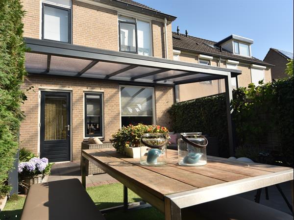 Grote foto greenline veranda 600x250 cm 2 staanders polycarbonaat d tuin en terras tegels en terrasdelen