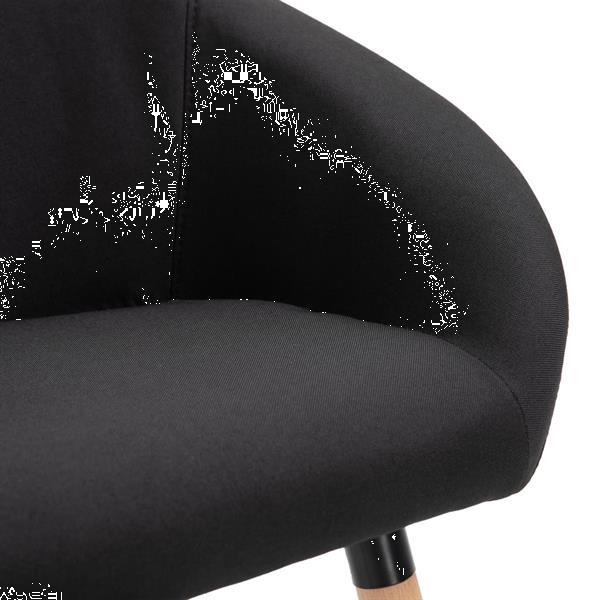 Grote foto vidaxl eetkamerstoelen 6 st stof zwart huis en inrichting stoelen