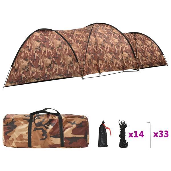 Grote foto vidaxl tente igloo de camping 650x240x190 cm 8 personnes cam caravans en kamperen tenten