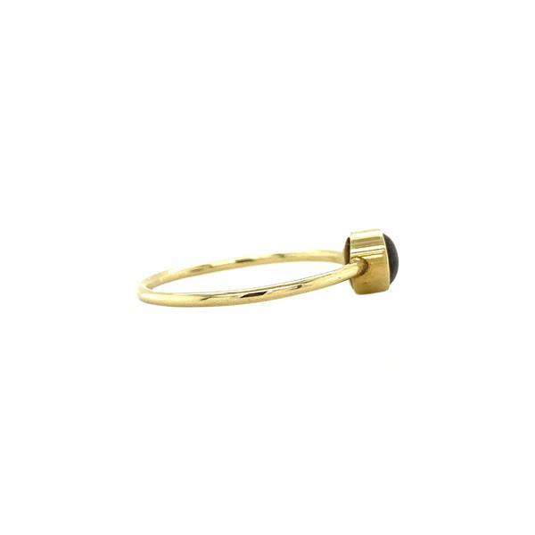 Grote foto gouden solitair ring met granaat 14 krt nieuw kleding dames sieraden