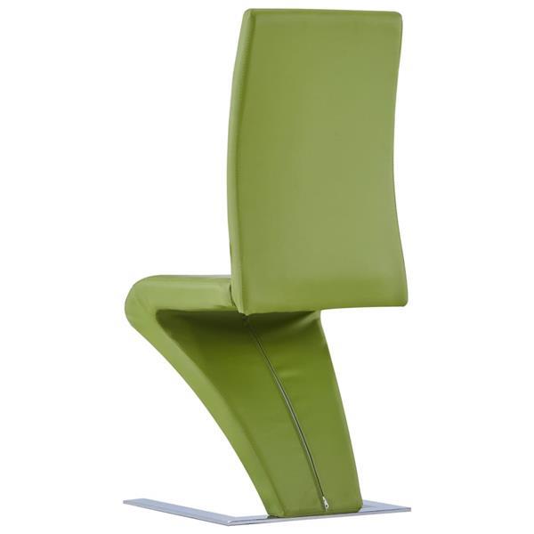 Grote foto vidaxl chaises d ner avec forme de zigzag 6 pcs vert simil huis en inrichting stoelen
