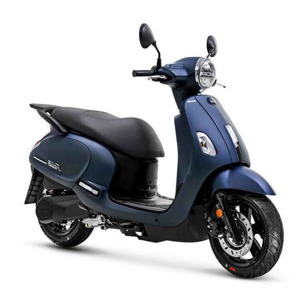 Grote foto sym fiddle iv 125 satin submarine blue bij central scooter motoren overige merken