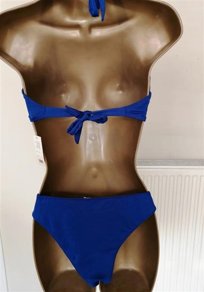 Grote foto prachtige koningsblauwe bikini met bedels large kleding dames badmode en zwemkleding