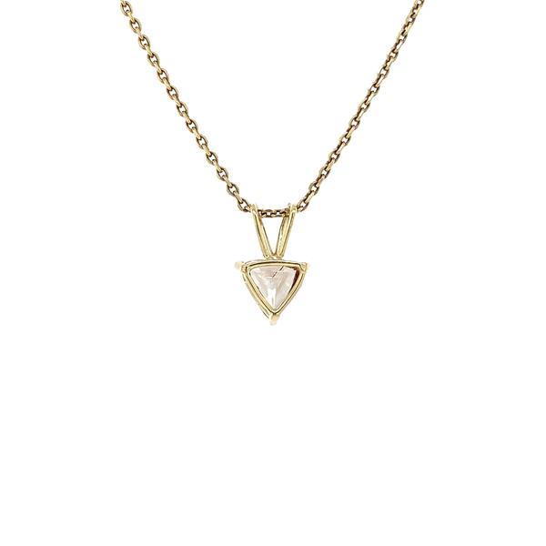 Grote foto gouden hanger met champagne diamant 14 krt kleding dames sieraden
