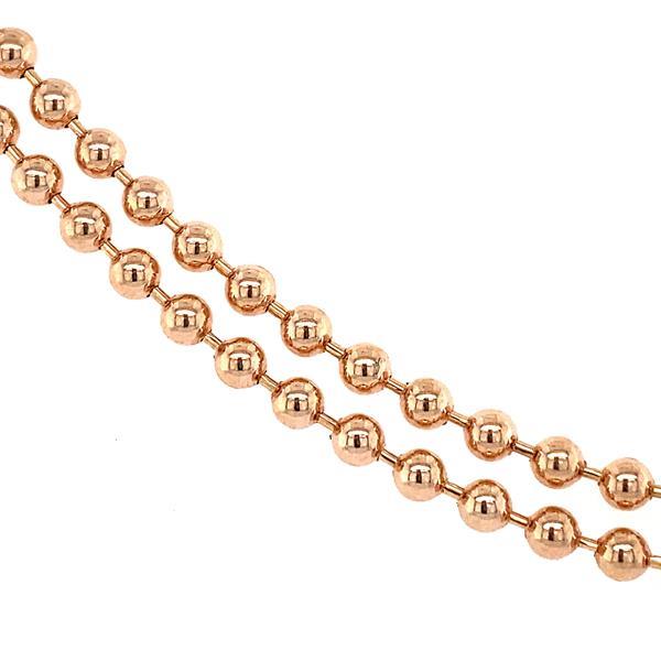Grote foto ros gouden collier bolletjes 70 cm 18 krt kleding dames sieraden