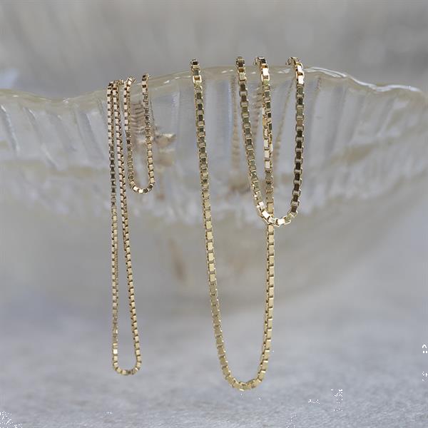 Grote foto gouden lengtecollier venetiaan 53.5 cm 14 krt kleding dames sieraden