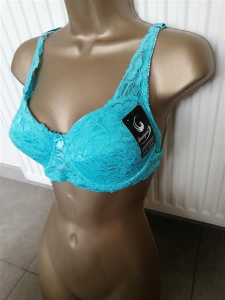 Grote foto chique turquoise bh in kant b c cups kleding dames ondergoed en lingerie