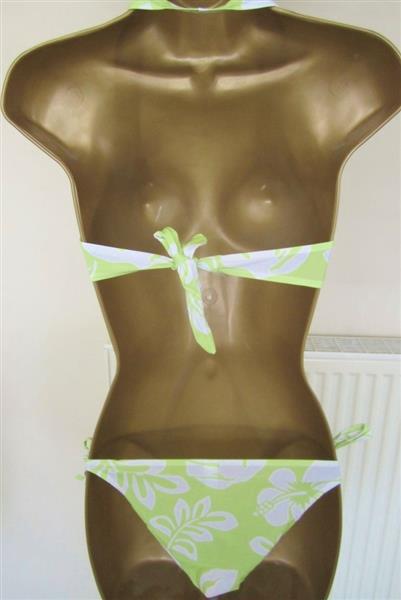 Grote foto pistache bikini met print pareo m l xl kleding dames badmode en zwemkleding
