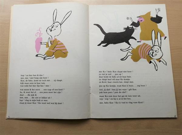 Grote foto ko konijn de eendjes leesboek uit 1980 boeken jeugd onder 10 jaar