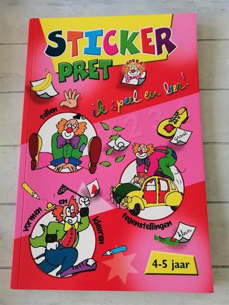 Grote foto stickerpret ik speel en leer boek 4 5 jaar boeken jeugd onder 10 jaar