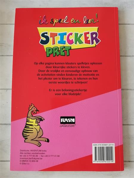 Grote foto stickerpret ik speel en leer boek 4 5 jaar boeken jeugd onder 10 jaar