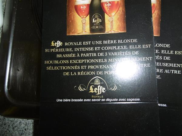 Grote foto tafelreclame karton leffe royale nieuw verzamelen biermerken