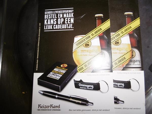 Grote foto tafelreclame karton keizer karel nieuw verzamelen biermerken