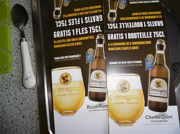 Grote foto tafelreclame karton keizer karel ommegang verzamelen biermerken