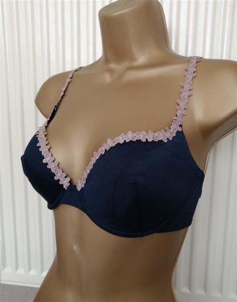 Grote foto marineblauwe voorgevormde bh van sariana 80b kleding dames ondergoed en lingerie merkkleding