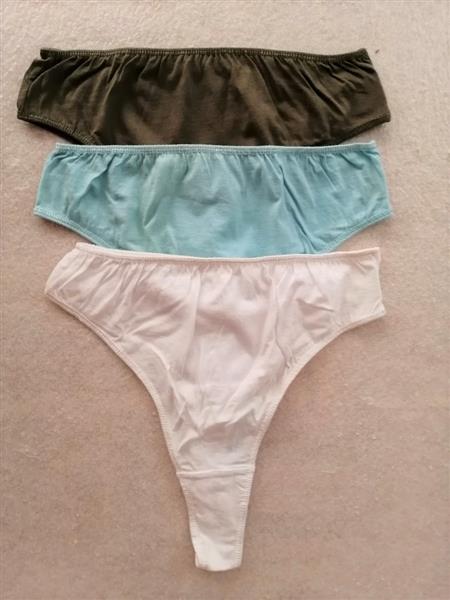 Grote foto 3 strings voor 5 euro turquoise wit en kaki kleding dames ondergoed en lingerie