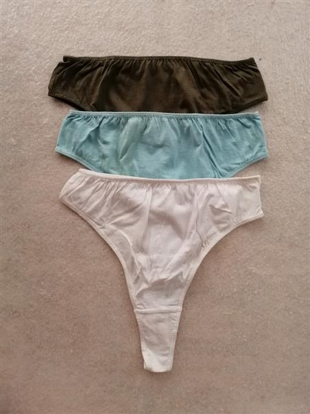 Grote foto 3 strings voor 5 euro turquoise wit en kaki kleding dames ondergoed en lingerie