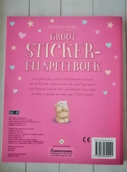 Grote foto forever friends groot sticker en speelboek 2011 boeken jeugd onder 10 jaar