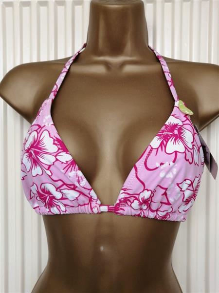 Grote foto roze bikini met fuchsia print medium en large kleding dames badmode en zwemkleding