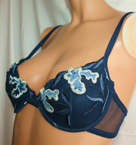 Grote foto sensuele blauwe push up bh van nuance 75b kleding dames ondergoed en lingerie merkkleding