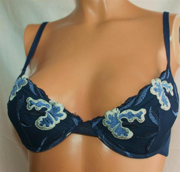 Grote foto sensuele blauwe push up bh van nuance 75b kleding dames ondergoed en lingerie merkkleding