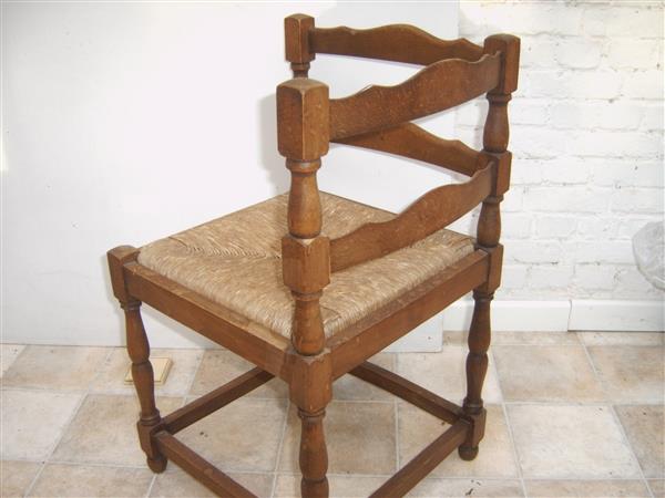 Grote foto vintage hoekstoel met rieten zitting huis en inrichting stoelen