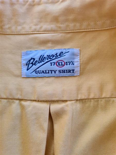 Grote foto vintage vanillegeel bellerose herenhemd xl kleding heren overhemden