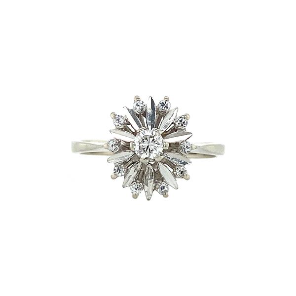 Grote foto witgouden entourage ring met diamant 14 krt kleding dames sieraden