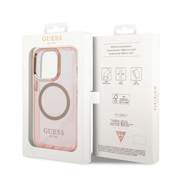 Grote foto guess apple iphone 14 pro backcover gold buttons camera ma telecommunicatie mobieltjes