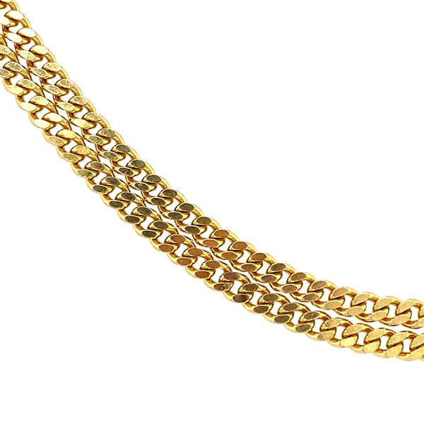 Grote foto gouden lengtecollier gourmet 60 cm 14 krt kleding dames sieraden