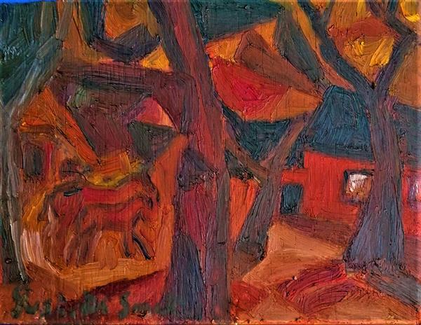 Grote foto gustave de smet paardjes in het bos antiek en kunst klassiek