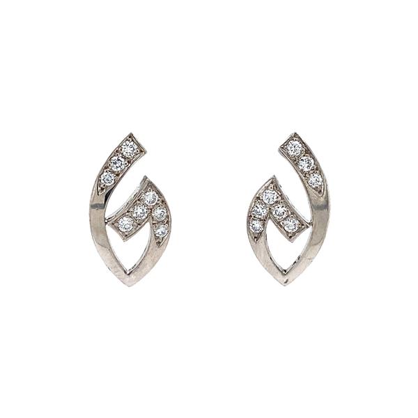 Grote foto witgouden oorstekers met diamant 14 krt kleding dames sieraden