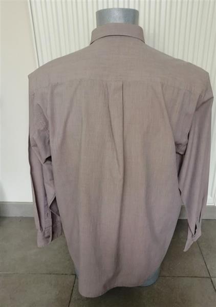 Grote foto knap mokka kleurig gemeleerd overhemd medium kleding heren overhemden