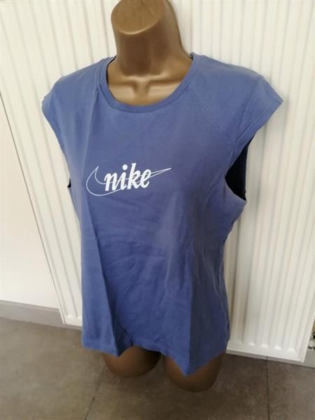 Grote foto vintage hemelsblauw nike topje med large kleding dames t shirts