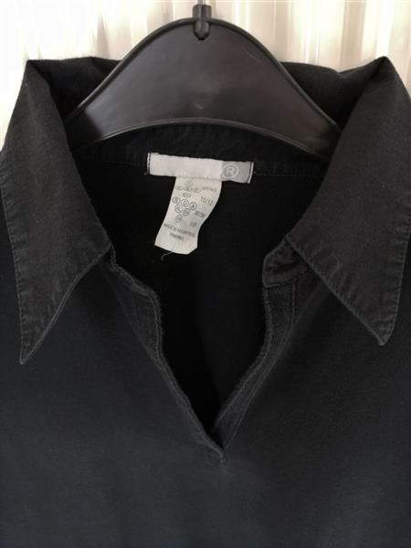 Grote foto superleuke zwarte longsleeve met leuke accenten 36 kleding dames blouses