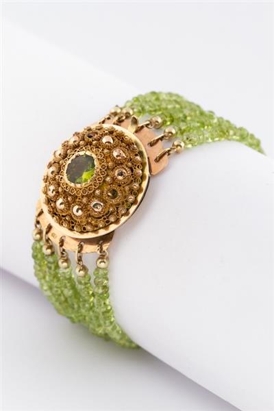 Grote foto gouden peridoot armband kleding dames sieraden