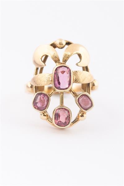 Grote foto gouden ring met toermalijn kleding dames sieraden