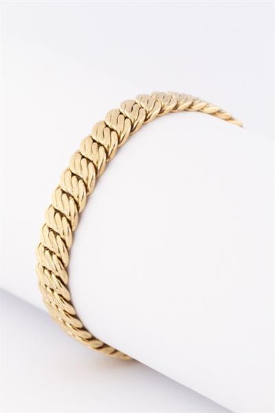 Grote foto gouden gematteerde schakel armband kleding dames sieraden