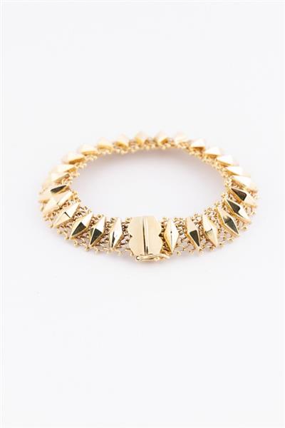 Grote foto gouden schakel armband met filigrain kleding dames sieraden