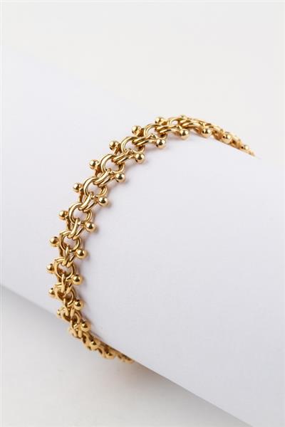 Grote foto massief gouden schakel armband kleding dames sieraden