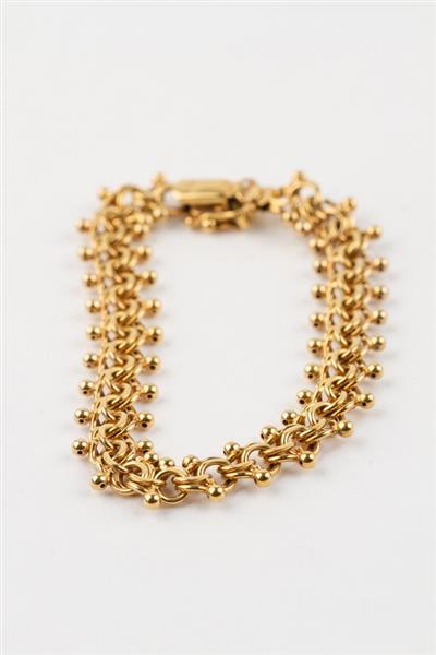 Grote foto massief gouden schakel armband kleding dames sieraden