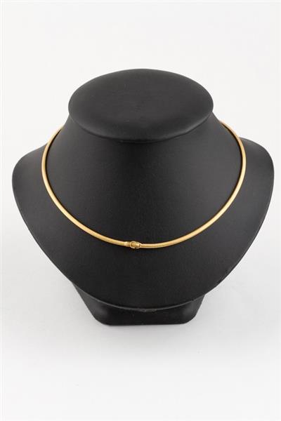 Grote foto gouden gematteerd omega collier kleding dames sieraden