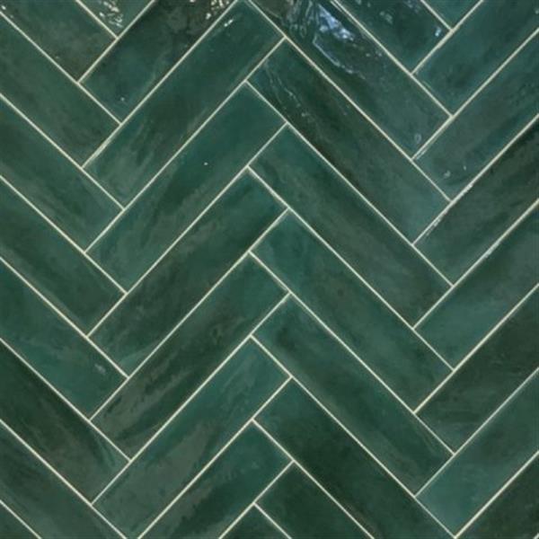 Grote foto handvorm wandtegels groen cifre opal emerald doe het zelf en verbouw tegels