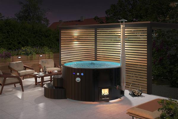 Grote foto hottub luxe 200 black edition interne kachel tuin en terras zwembaden en spa