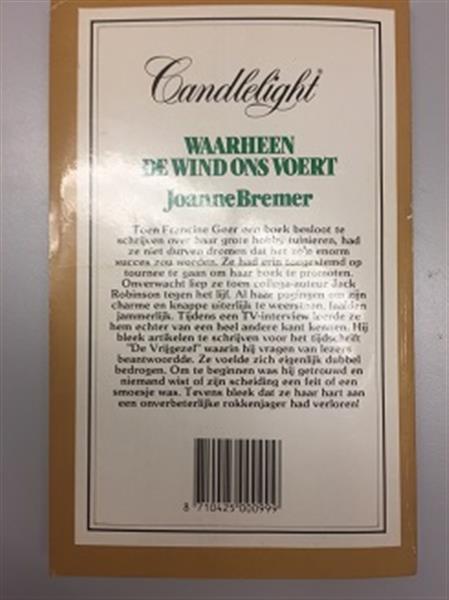 Grote foto candlelight waarheen de wind ons voert boeken romans