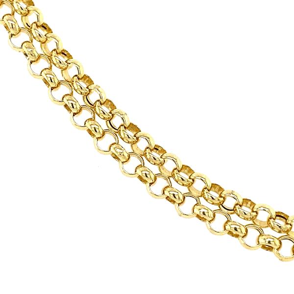 Grote foto gouden collier jasseron 45 cm 14 krt kleding dames sieraden