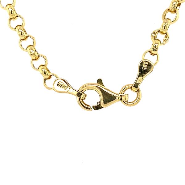 Grote foto gouden collier jasseron 45 cm 14 krt kleding dames sieraden