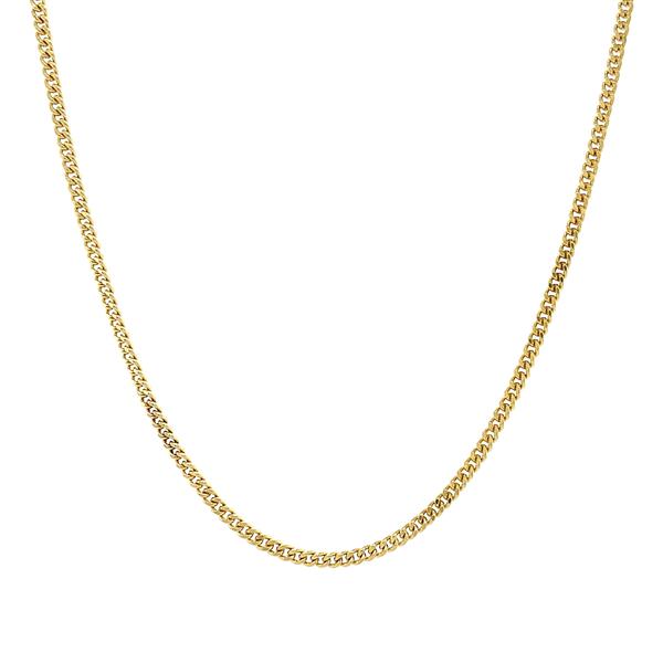 Grote foto gouden lengtecollier gourmet 51 cm 14 krt kleding dames sieraden